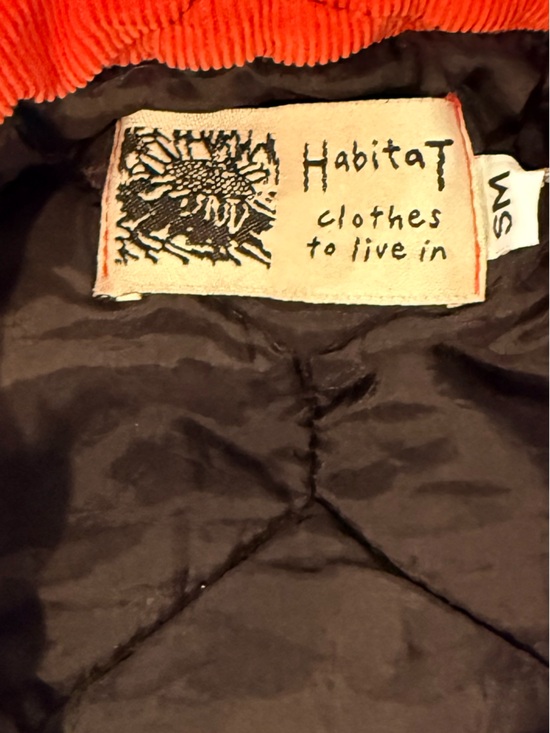 Habitat Red Quilted Corduroy Vest Big Button Front Women's Size Small - Picture 2 of 7